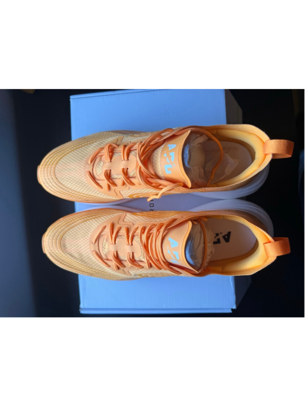 Men's APL Streamline Athletic Shoes Size 12 Orange White - Picture 6 of 8